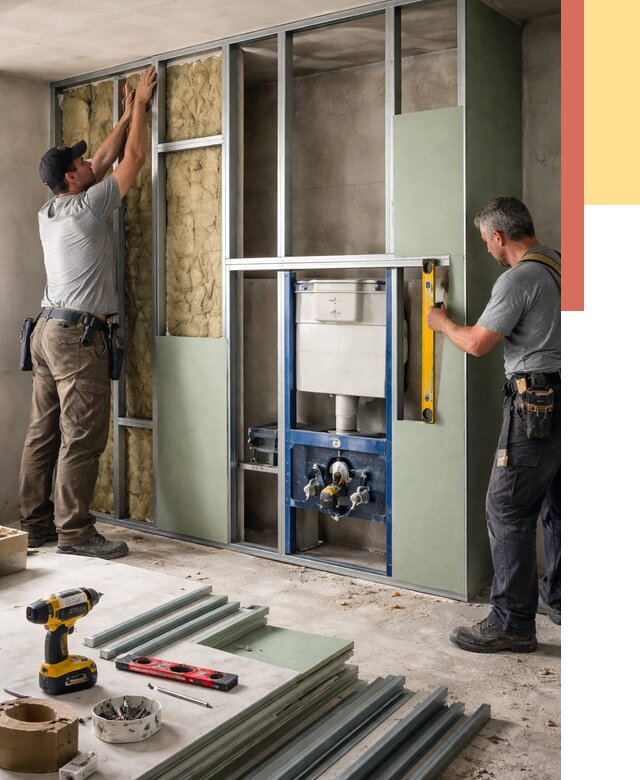 Установка сантехнических перегородок в Фурманове от 8660 руб. | ОТДЕЛОЧНИК-Фрв