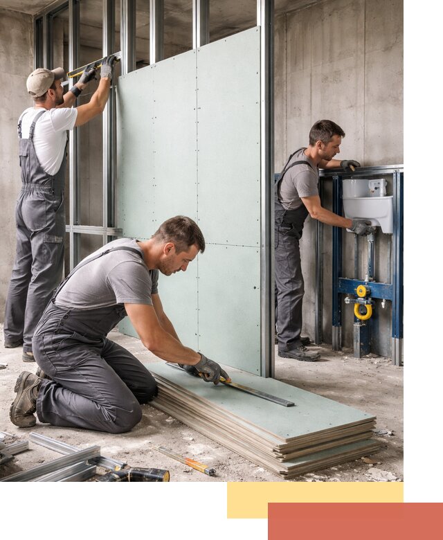 Монтаж и ремонт сантехнических перегородок в Фурманове