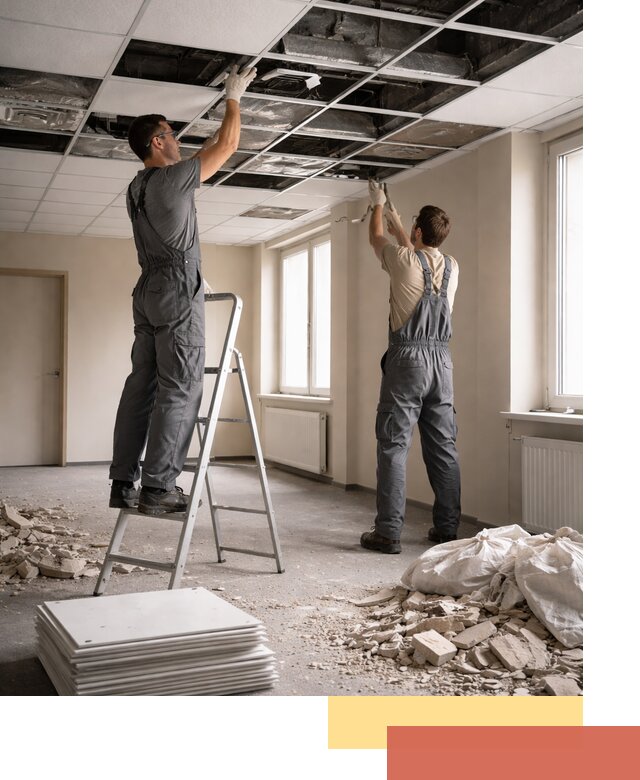 Демонтаж потолков Армстронг профессионально в Фурманове