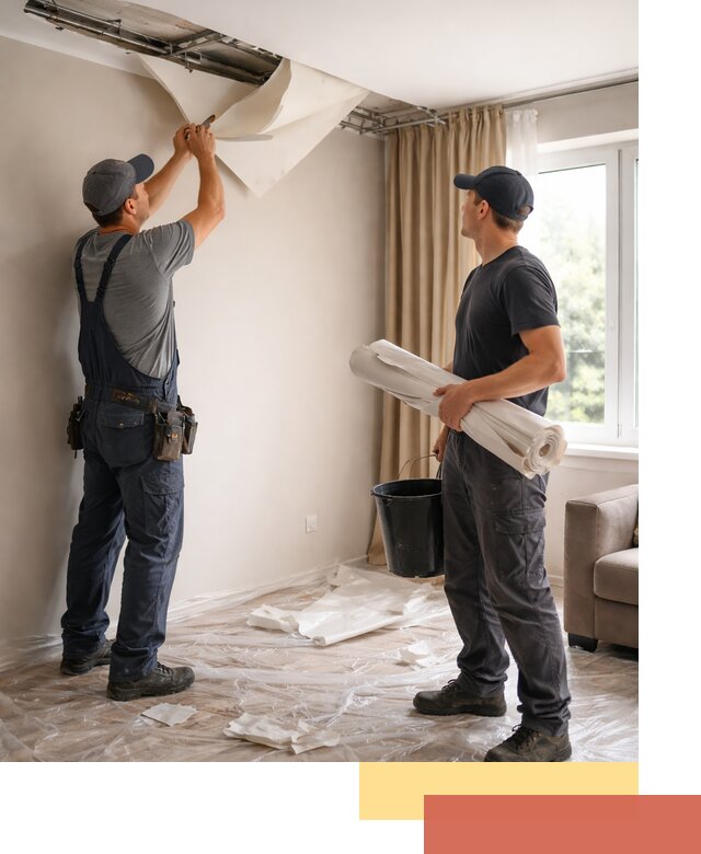 Демонтаж натяжного потолка в Фурманове быстро и аккуратно