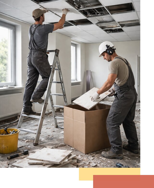 Демонтаж потолочной плитки в Фурманове быстро и аккуратно