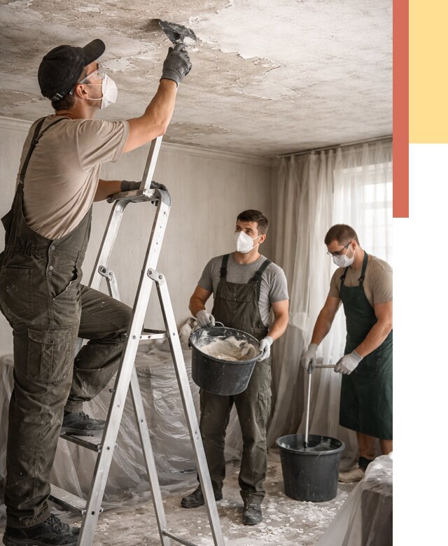 Удаление побелки с потолка в Фурманове от 2547 руб. быстро и недорого | ОТДЕЛОЧНИК-Фрв