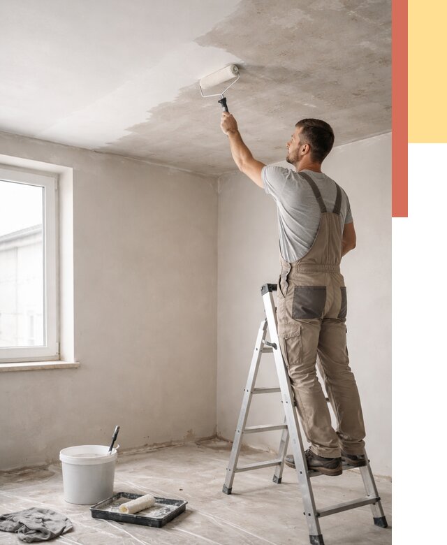 Грунтовка потолка в Фурманове от 2547 руб. — быстро и недорого | ОТДЕЛОЧНИК-Фрв