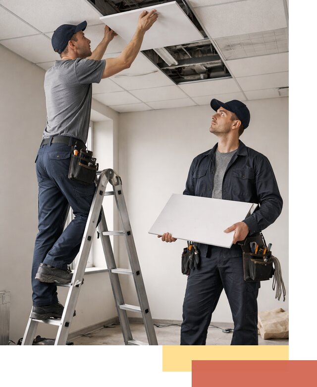 Обслуживание подвесного потолка в Фурманове — ремонт и чистка