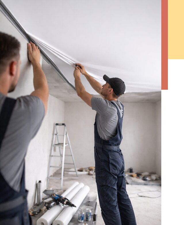 Монтаж матового натяжного потолка в Фурманове от 4585 руб./м² — быстро и недорого | ОТДЕЛОЧНИК-Фрв