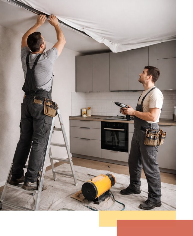 Монтаж натяжного потолка на кухне в Фурманове