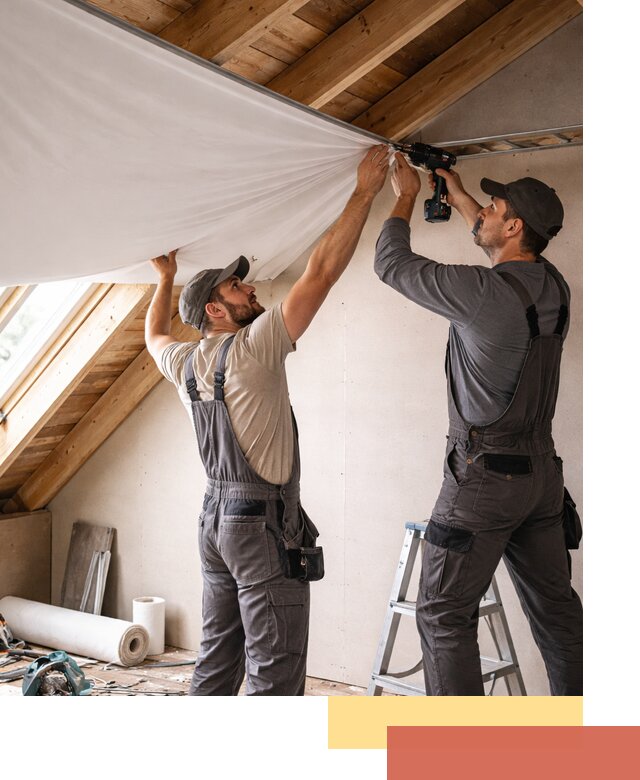 Монтаж натяжного потолка в мансарде в Фурманове