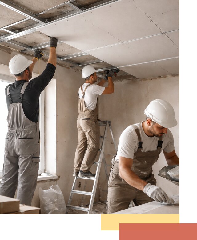 Одноуровневый потолок из гипсокартона в Фурманове — монтаж и отделка