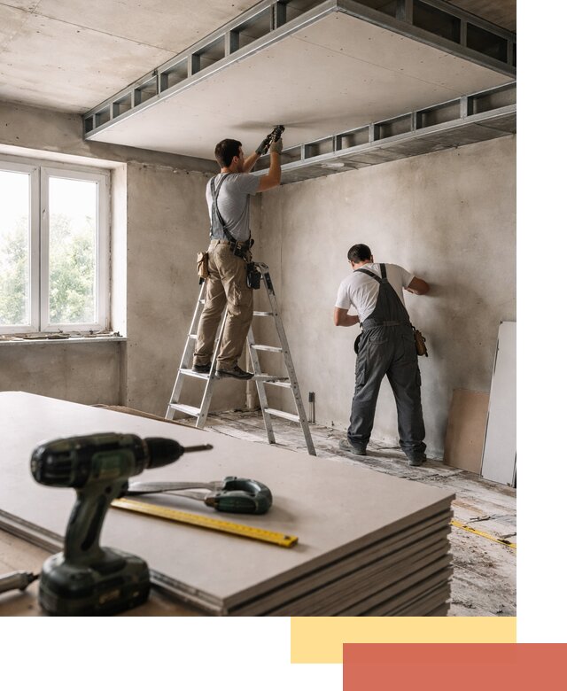 Двухуровневый потолок из гипсокартона в Фурманове