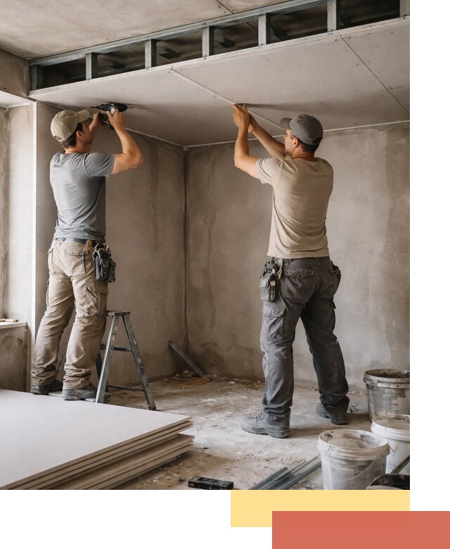 Короб из гипсокартона на потолке под ключ в Фурманове