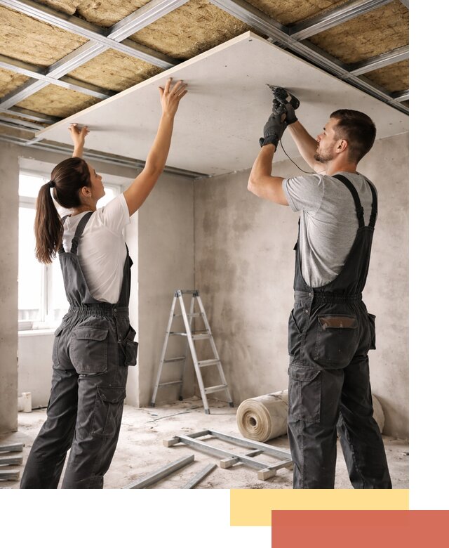 Звукоизоляция потолка из ГКЛ в Фурманове профессионально и надежно