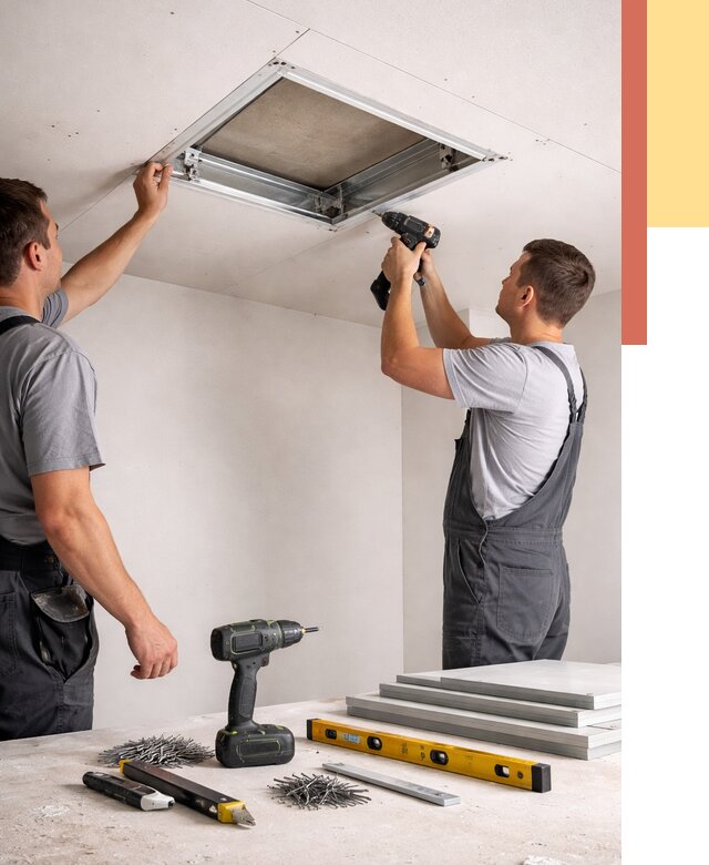 Установка люка в потолок ГКЛ в Фурманове от 2547 руб. под ключ | ОТДЕЛОЧНИК-Фрв