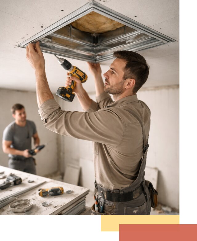 Монтаж люка в потолок из ГКЛ в Фурманове