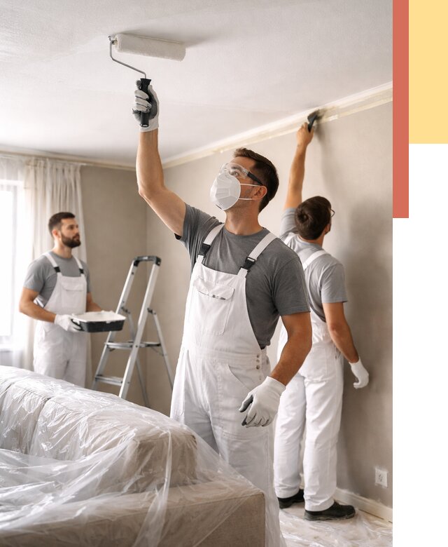 Покраска потолка водоэмельсионной краской в Фурманове от 2241 руб/м² — услуги под ключ | ОТДЕЛОЧНИК-Фрв