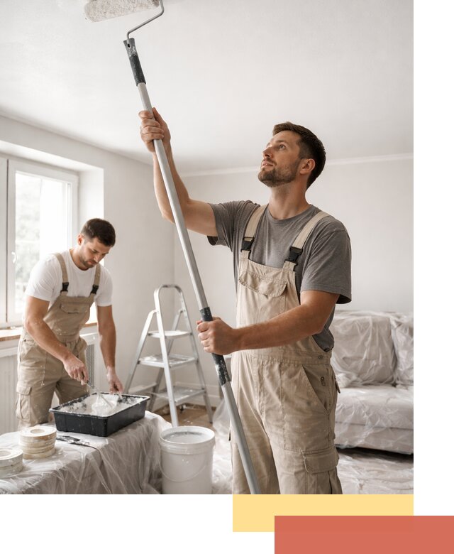 Покраска потолка водоэмульсионной краской в Фурманове