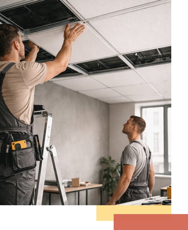 Монтаж потолочной плитки в Фурманове качественно и в срок