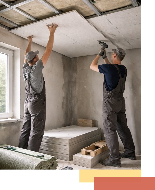 Шумоизоляция потолка панелями ЗИПС в Фурманове